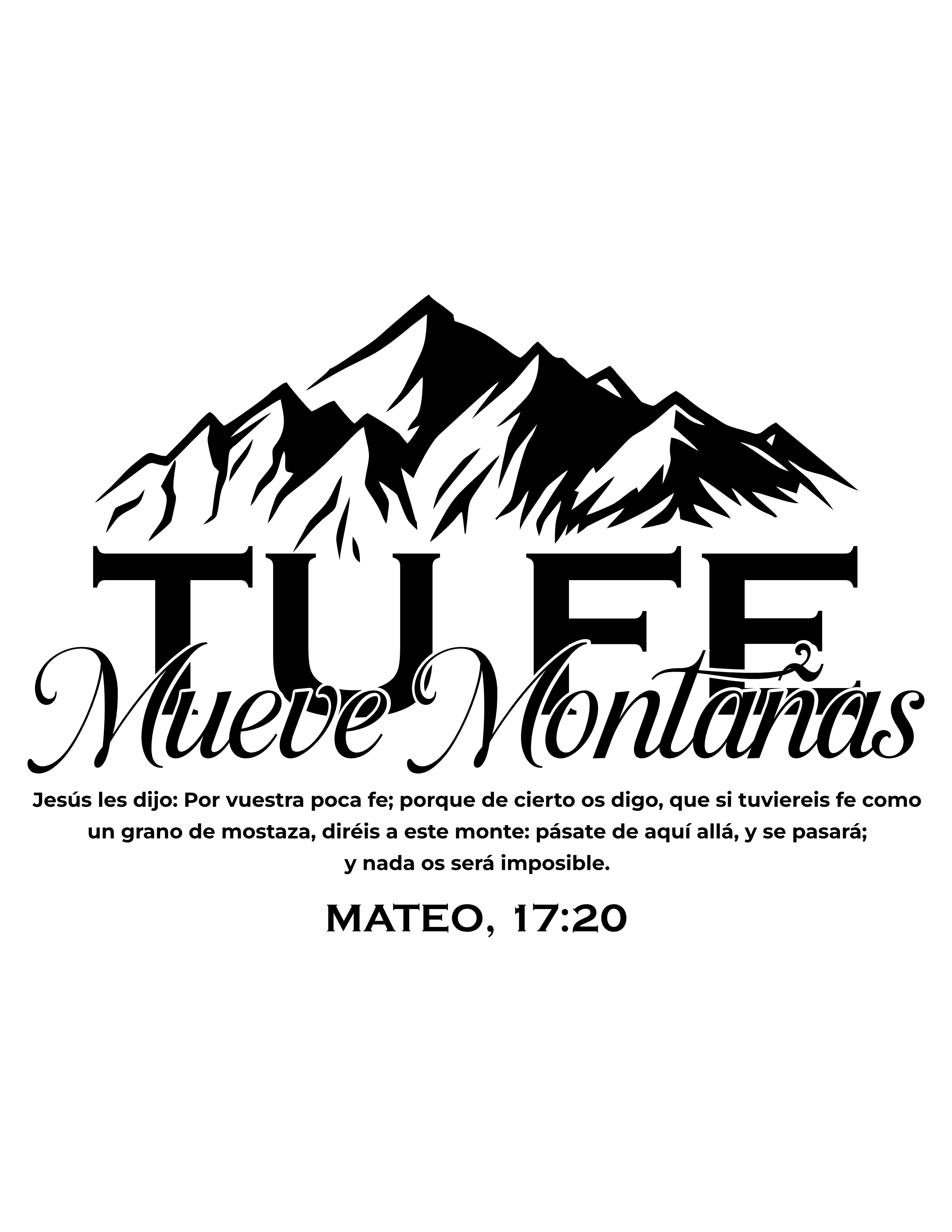 Camiseta TU FE MUEVE  MONTAÑAS